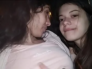 Threesome coition with respect to several youthful adolescence in car!!! Cum in brashness and swallow
